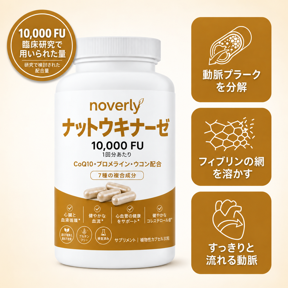 ナットウキナーゼ 10,000 FU（臨床用高濃度）